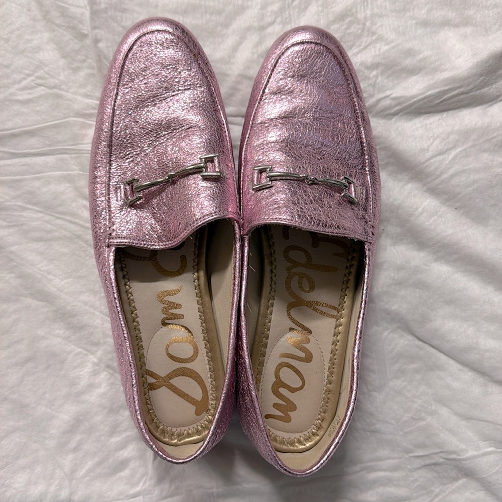 Sam Edelman Loraine Metallic Pink Loafer 6.5/36.5